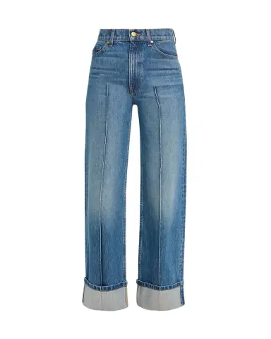 Ulla Johnson Genevieve Cuffed Wide-Leg Jeans | Thumbnail 1 Ulla Johnson Genevieve Cuffed Wide-Leg Jeans | Thumbnail 1