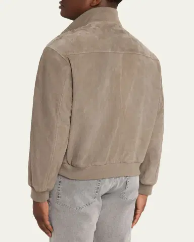 FRAME Men's Rib Collar Suede Jacket | Thumbnail 7
