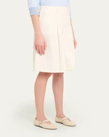 3.1 Phillip Lim Pleated Knee-Length Denim Shorts | Thumbnail 8 3.1 Phillip Lim Pleated Knee-Length Denim Shorts | Thumbnail 8