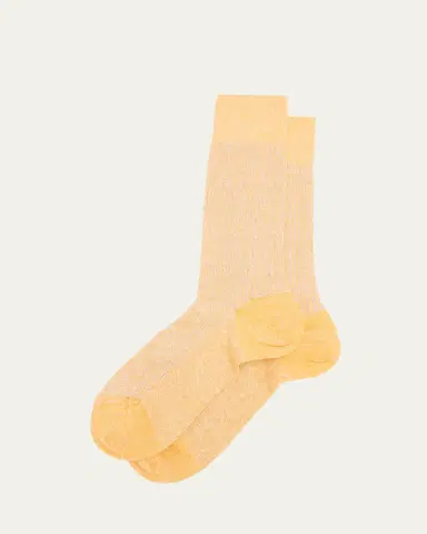 Sozzi Calze Men's Linen-Blend Crew Socks | Thumbnail 2