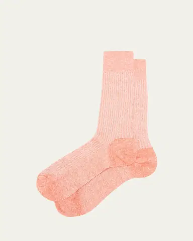 Sozzi Calze Men's Linen-Blend Crew Socks | Thumbnail 3