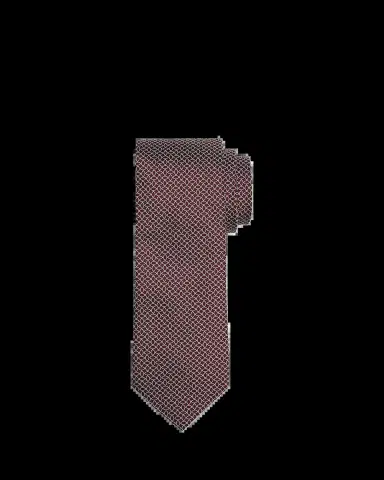 ZEGNA Men's Burgundy Oval-Print Silk Jacquard Tie | Thumbnail 2