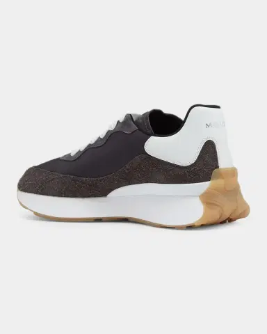 Alexander McQueen Men's Sprint Suede & Leather Runner Sneakers | Thumbnail 8 Alexander McQueen Men's Sprint Suede & Leather Runner Sneakers | Thumbnail 8