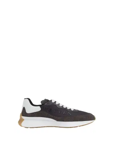 Alexander McQueen Men's Sprint Suede & Leather Runner Sneakers | Thumbnail 1 Alexander McQueen Men's Sprint Suede & Leather Runner Sneakers | Thumbnail 1
