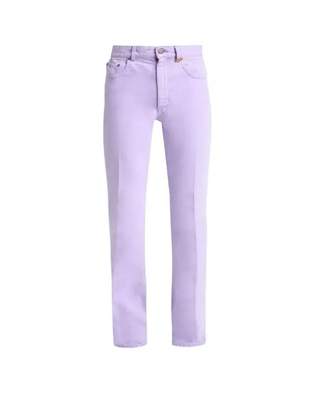 High-Rise Slim-Leg Denim Trousers