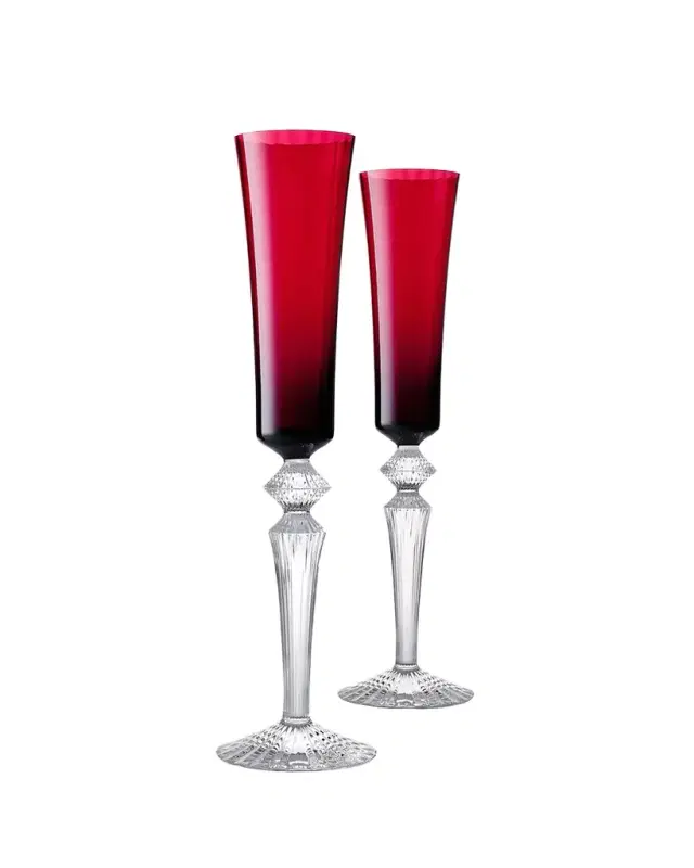 Baccarat Mille Nuits Red Flutissimos, Set of 2