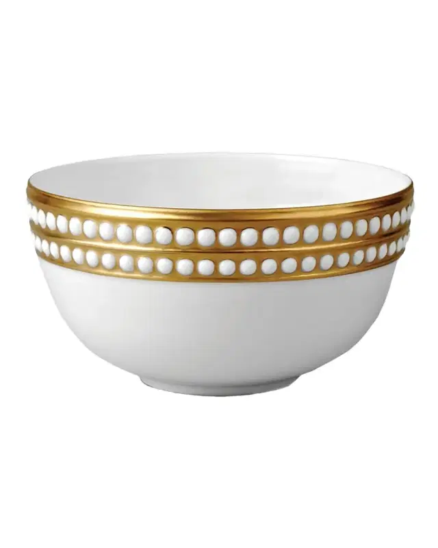 L 'Objet Perlee Gold Cereal Bowl