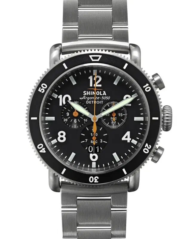 Shinola 48mm Limited Edition Black Blizzard Watch