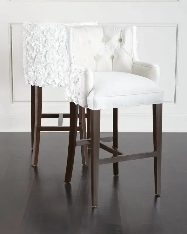 Haute House Tiffany Tufted Barstool, 32.5"