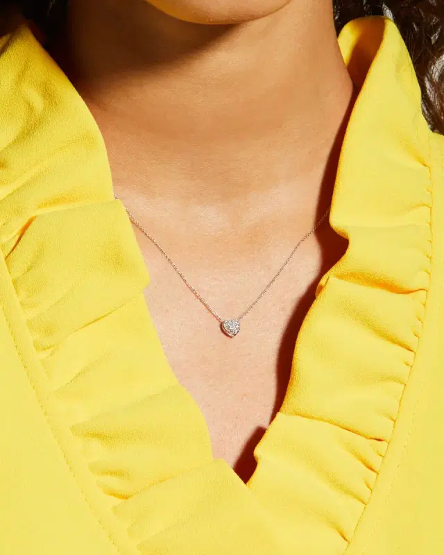 Pave Heart Necklace