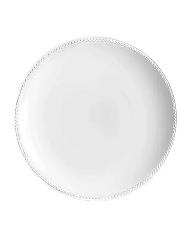 L 'Objet Soie Tressee White Soup Plate