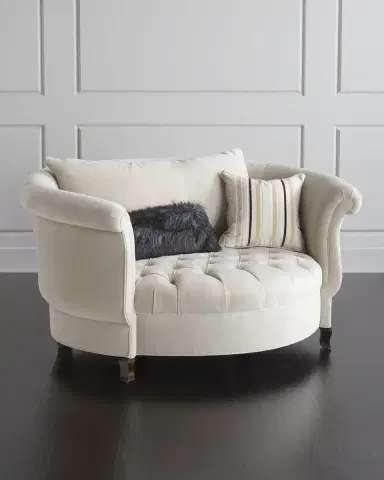 Haute House Harlow Ivory Cuddle Chair | Thumbnail 1 Haute House Harlow Ivory Cuddle Chair | Thumbnail 1