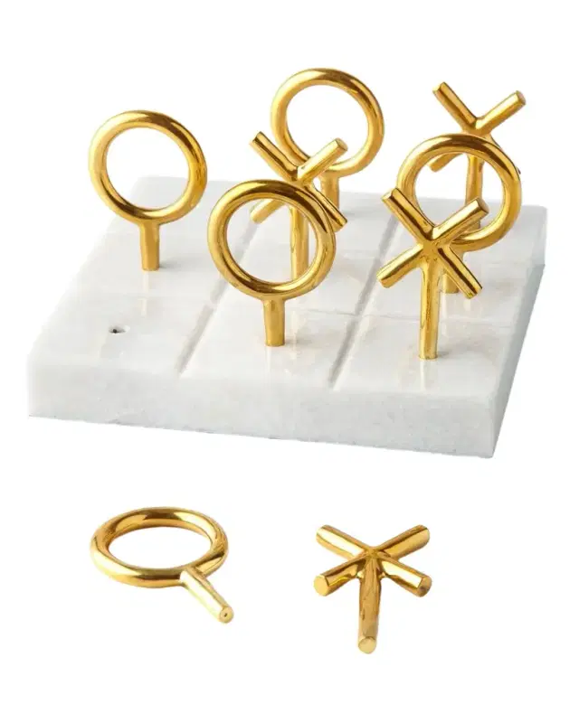 Jonathan Adler Brass Tic Tac Toe Set