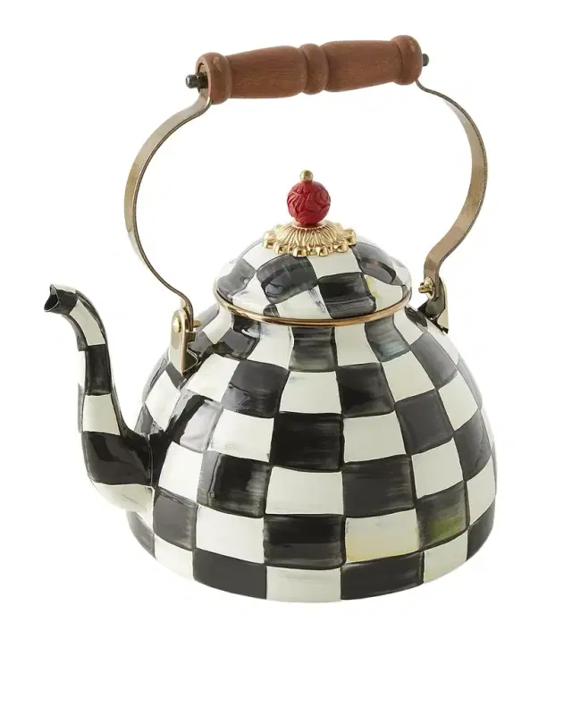 MacKenzie-Childs Courtly Check Three-Quart Tea Kettle