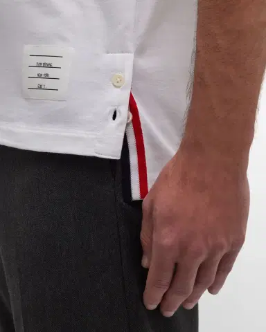 Thom Browne Short-Sleeve Logo Pocket T-Shirt | Thumbnail 4