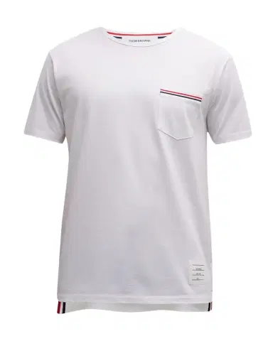 Thom Browne Short-Sleeve Logo Pocket T-Shirt | Thumbnail 1
