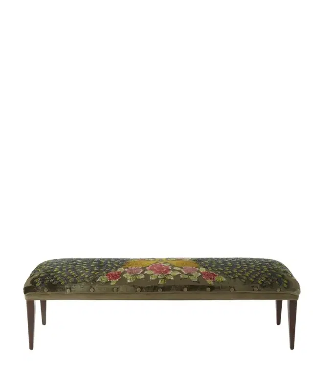 Haute House Peacock Bench, 62"