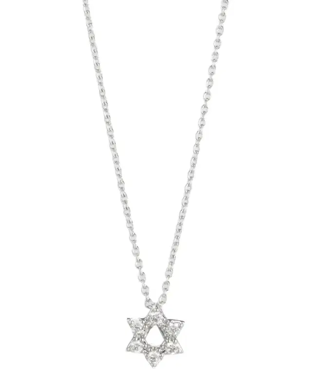 Diamond Star of David Necklace
