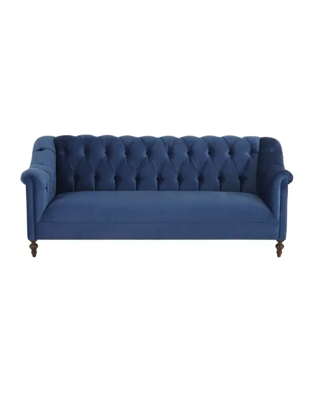 Haute House Raina Tufted Velvet Sofa 84"