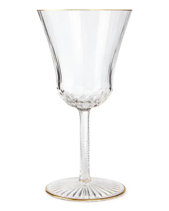 Saint Louis Crystal Apollo Gold-Rim Water Goblet