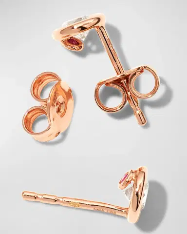 Roberto Coin 18k Gold Diamond Solitaire Stud Earrings | Thumbnail 3