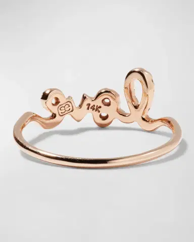 Sydney Evan 14k Gold Diamond Love Script Ring | Thumbnail 3