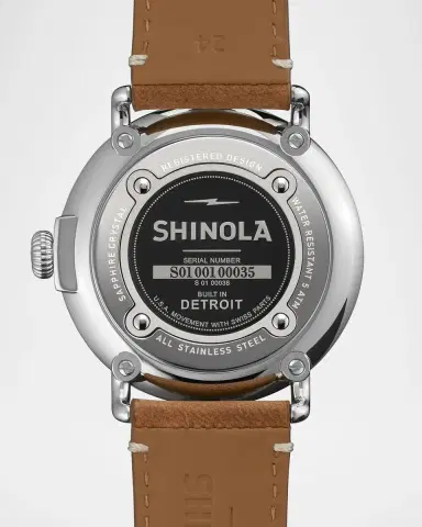 Shinola 47mm Runwell Watch, Green/Brown | Thumbnail 3 Shinola 47mm Runwell Watch, Green/Brown | Thumbnail 3