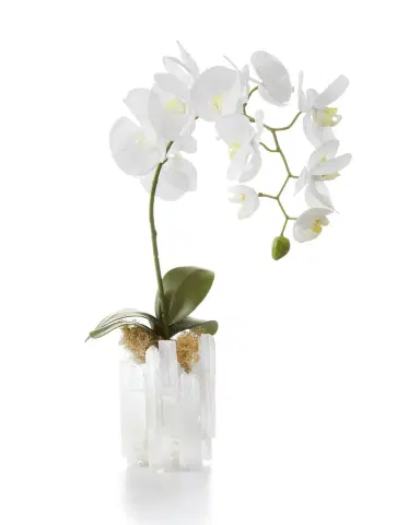 John-Richard Collection Real Touch Selenite Orchid Faux Floral Arrangement | Thumbnail 2
