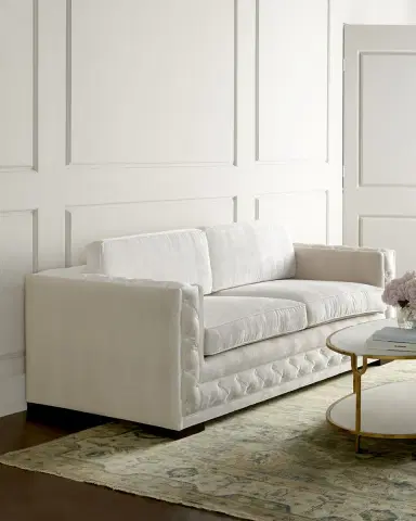Haute House Bently White Tufted Sofa | Thumbnail 3 Haute House Bently White Tufted Sofa | Thumbnail 3