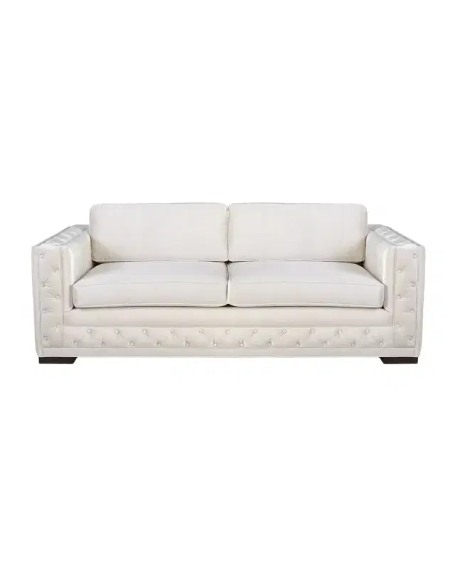 Haute House Bently White Tufted Sofa