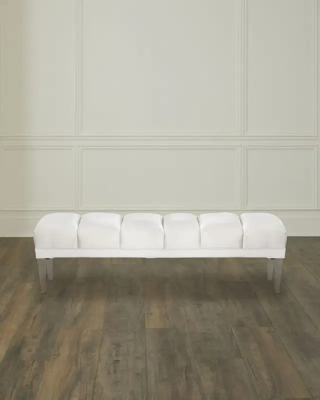 Haute House Becky Acrylic-Leg Bench 60"