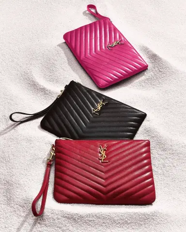 Saint Laurent YSL Monogram Small Pouch in Smooth Leather | Thumbnail 4 Saint Laurent YSL Monogram Small Pouch in Smooth Leather | Thumbnail 4