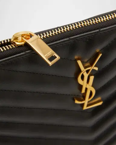 Saint Laurent YSL Monogram Small Pouch in Smooth Leather | Thumbnail 5 Saint Laurent YSL Monogram Small Pouch in Smooth Leather | Thumbnail 5