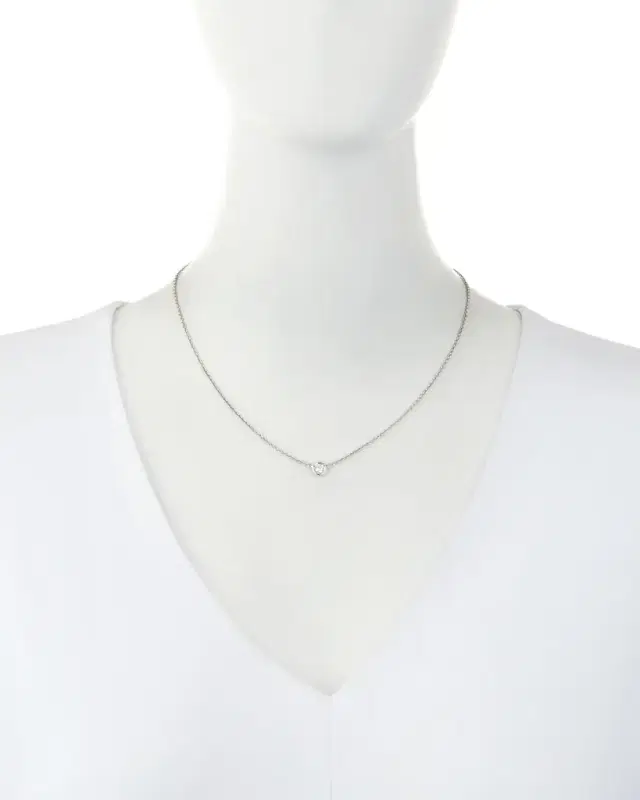 18k Gold Single Diamond Necklace