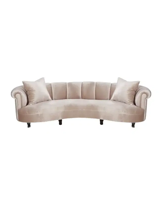 Haute House Audrey Channel-Tufted Sofa, 123"
