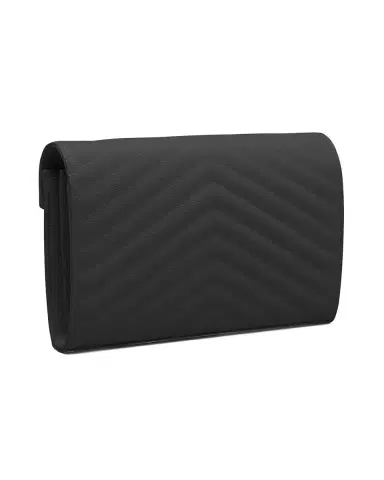 Saint Laurent YSL Monogram Large Wallet on Chain in Grained Leather | Thumbnail 3 Saint Laurent YSL Monogram Large Wallet on Chain in Grained Leather | Thumbnail 3