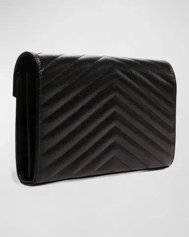 Saint Laurent Cassandre YSL Monogram Large Wallet on Chain in Grained Leather | Thumbnail 3 Saint Laurent Cassandre YSL Monogram Large Wallet on Chain in Grained Leather | Thumbnail 3