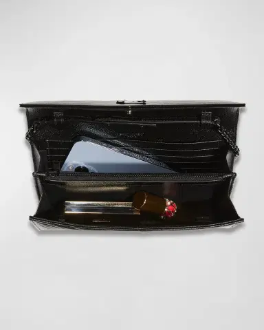 Saint Laurent Cassandre YSL Monogram Large Wallet on Chain in Grained Leather | Thumbnail 5 Saint Laurent Cassandre YSL Monogram Large Wallet on Chain in Grained Leather | Thumbnail 5