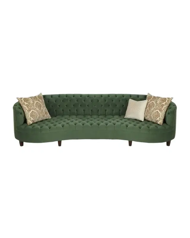 Haute House Vaughn Tufted Velvet Sofa 126"
