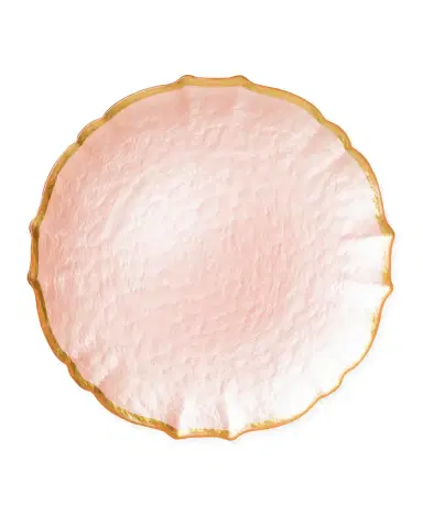 Vietri Baroque Glass Pink Service Plate/Charger | Thumbnail 1