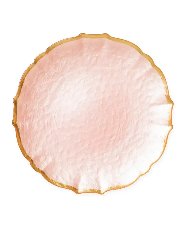 Vietri Baroque Glass Pink Service Plate/Charger
