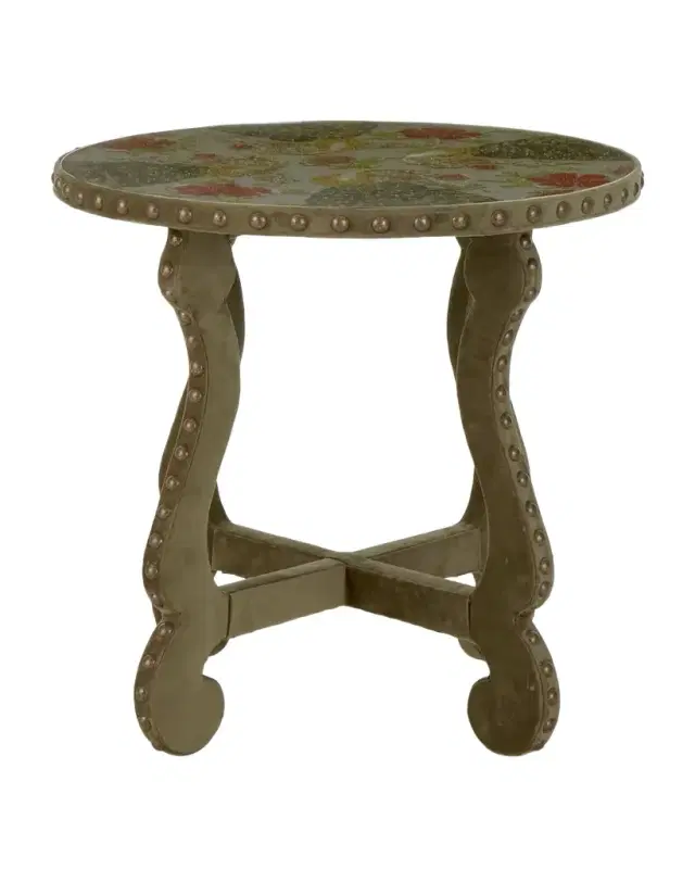 Haute House Peacock Embroidered Side Table