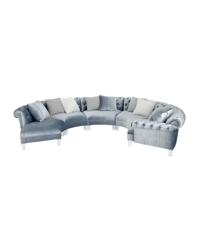 Haute House Varianne Curved Sectional Sofa