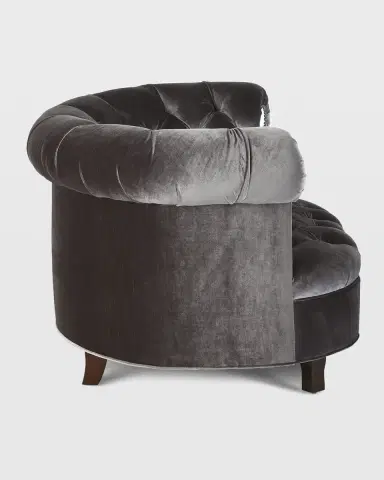 Haute House Rebecca Tufted Chair with Mirror Accents | Thumbnail 2