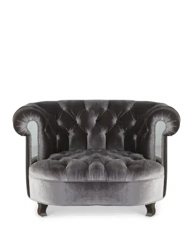 Haute House Rebecca Tufted Chair with Mirror Accents | Thumbnail 1