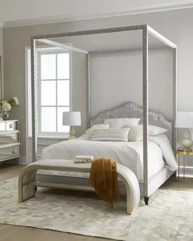 Haute House Athena Zebra Queen Canopy Bed | Thumbnail 5 Haute House Athena Zebra Queen Canopy Bed | Thumbnail 5