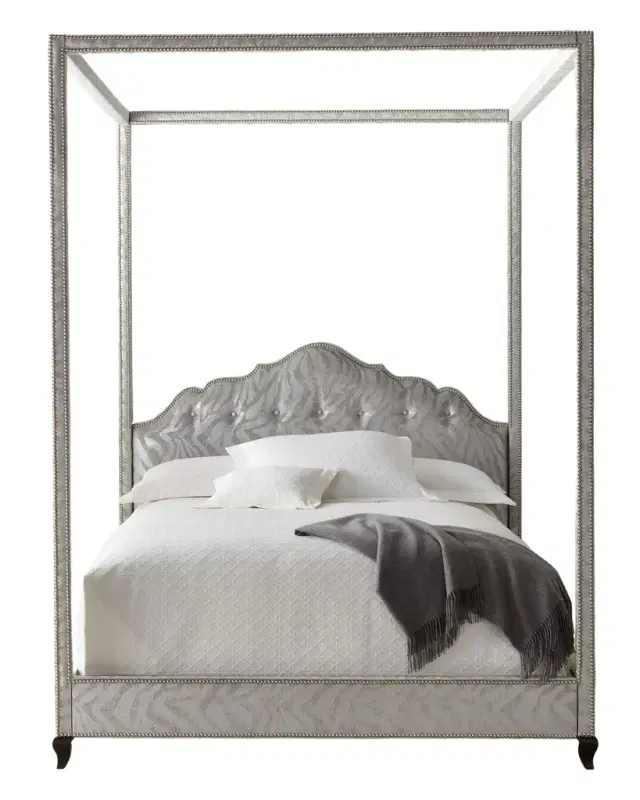 Haute House Athena Zebra Queen Canopy Bed