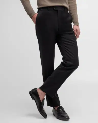 Emporio Armani Basic Flat-Front Wool Trousers | Thumbnail 6 Emporio Armani Basic Flat-Front Wool Trousers | Thumbnail 6