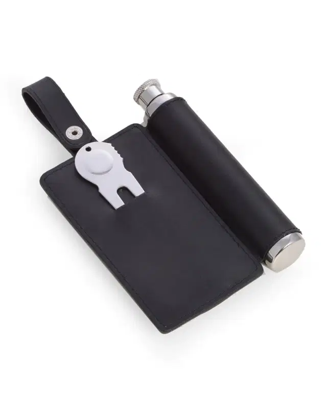 Golf Accessory Set with Leather Wrap
