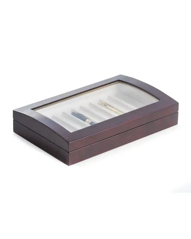 Bey-Berk Lacquered Burl 10-Pen Box